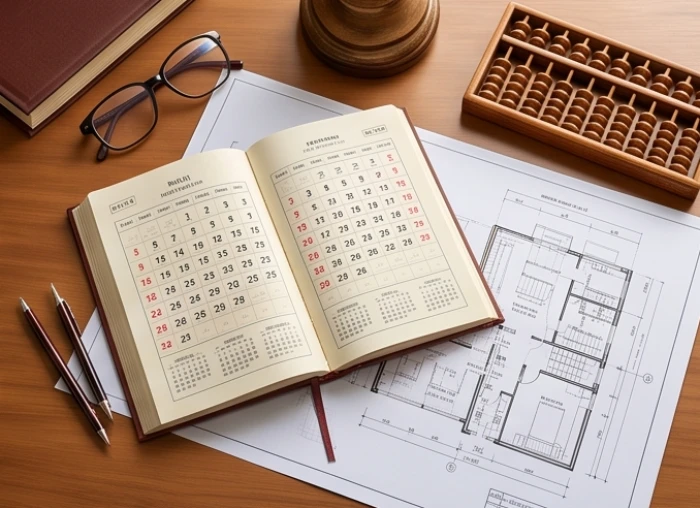 Tra cứu sổ sách lịch vạn niên kiểm tra hạn Kim Lâu Hoang Ốc trước khi khởi công xây dựng nhà ở
