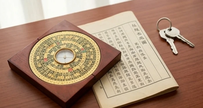 Sách kinh dịch phong thủy và la bàn bát quái dùng để luận giải ý nghĩa cát hung của biển số xe