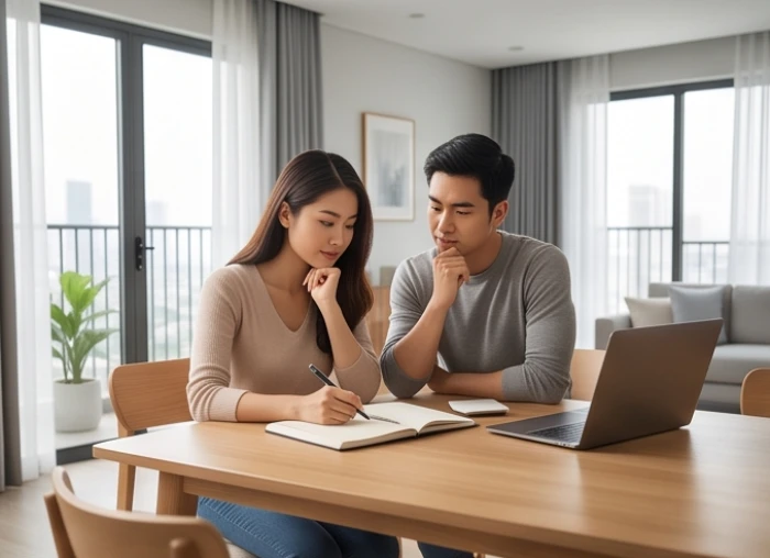Người đàn ông và phụ nữ tuổi Quý Dậu đang lên kế hoạch tài chính và phong thủy cho năm mới