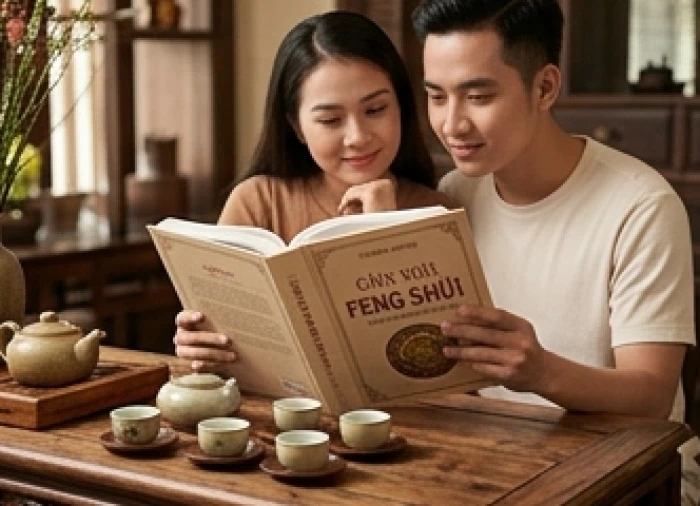 Cặp đôi người Việt tra cứu cẩm nang cung phi bát trạch để tìm hiểu tuổi Hợi hợp kết hôn với tuổi nào chuẩn xác