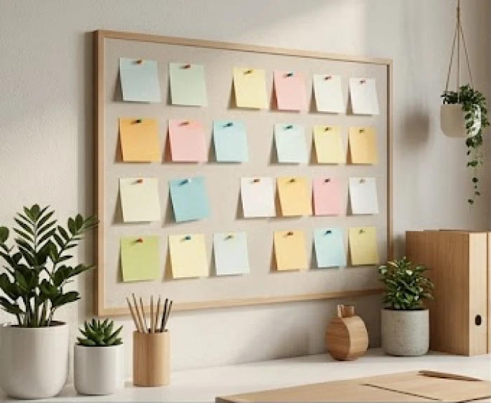 Bảng phân công công việc chi tiết được ghim trên tường phòng làm việc để hạn chế mọi xung đột nhỏ nhất