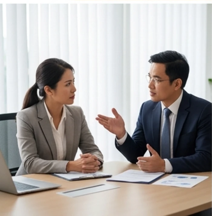 Sự bất đồng ý kiến trong công việc giữa hai đối tác kinh doanh do ảnh hưởng của thế Lục Xung